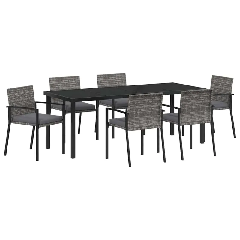 Sodo valgomojo komplektas 6 pcs Pilka