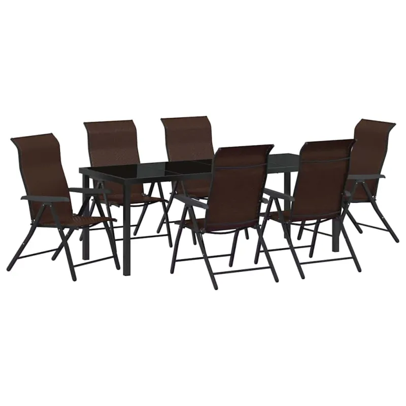 Sodo valgomojo komplektas 7 pcs Ruda