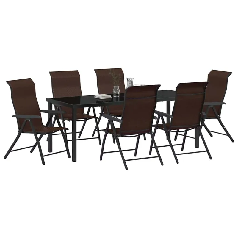 Sodo valgomojo komplektas 7 pcs Ruda