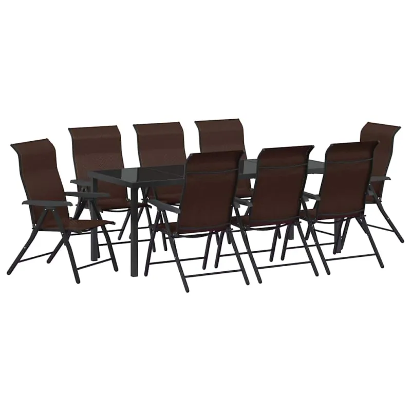 Sodo valgomojo komplektas 9 pcs Ruda