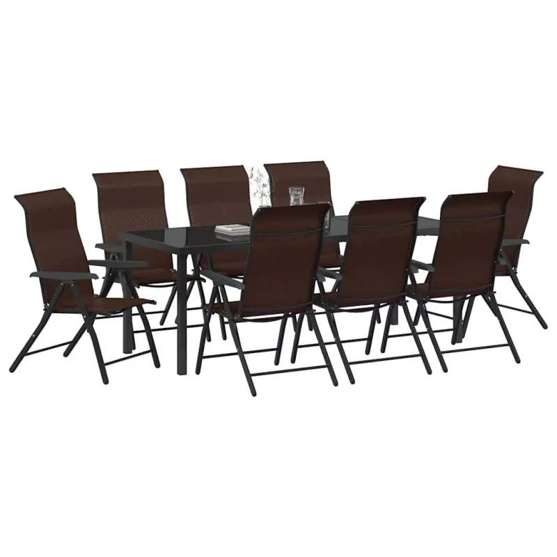 Sodo valgomojo komplektas 9 pcs Ruda