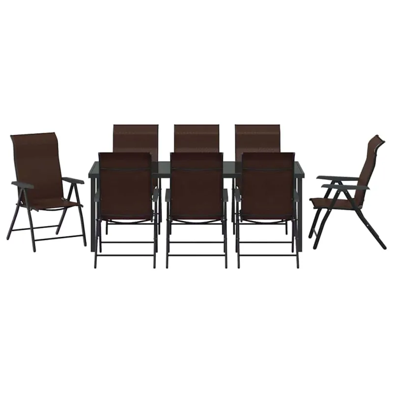 Sodo valgomojo komplektas 9 pcs Ruda