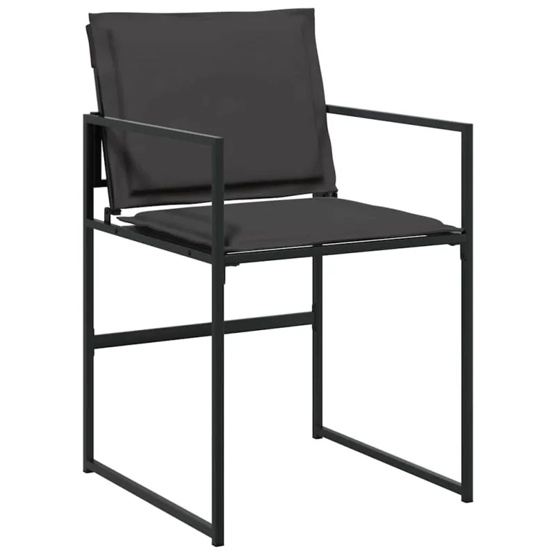Sodo valgomojo komplektas 9 pcs Juoda 200 x 80 x 73 cm