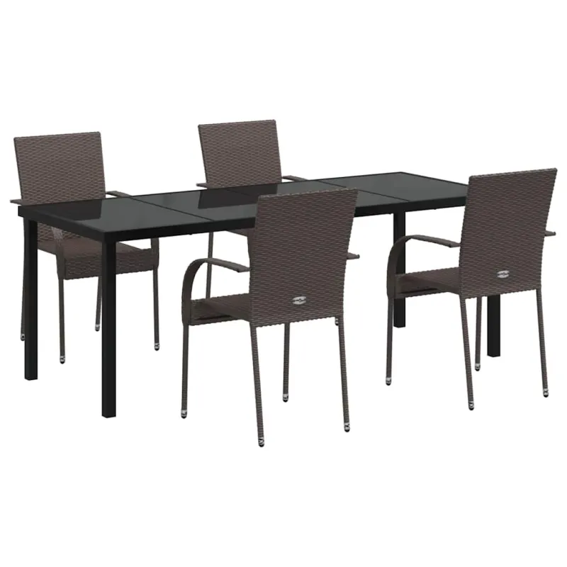 Sodo valgomojo komplektas 5 pcs Ruda