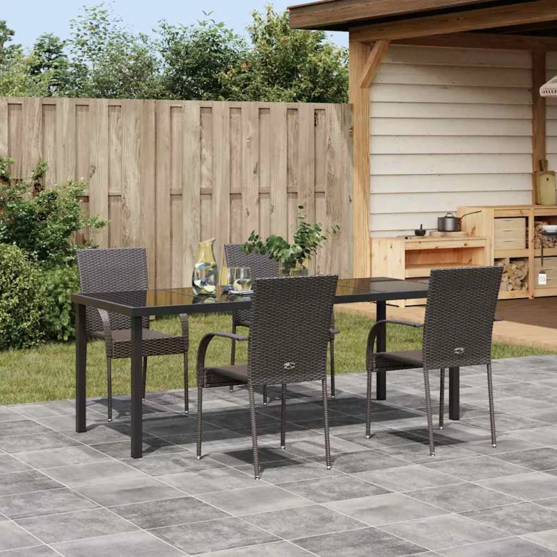 Sodo valgomojo komplektas 5 pcs Ruda