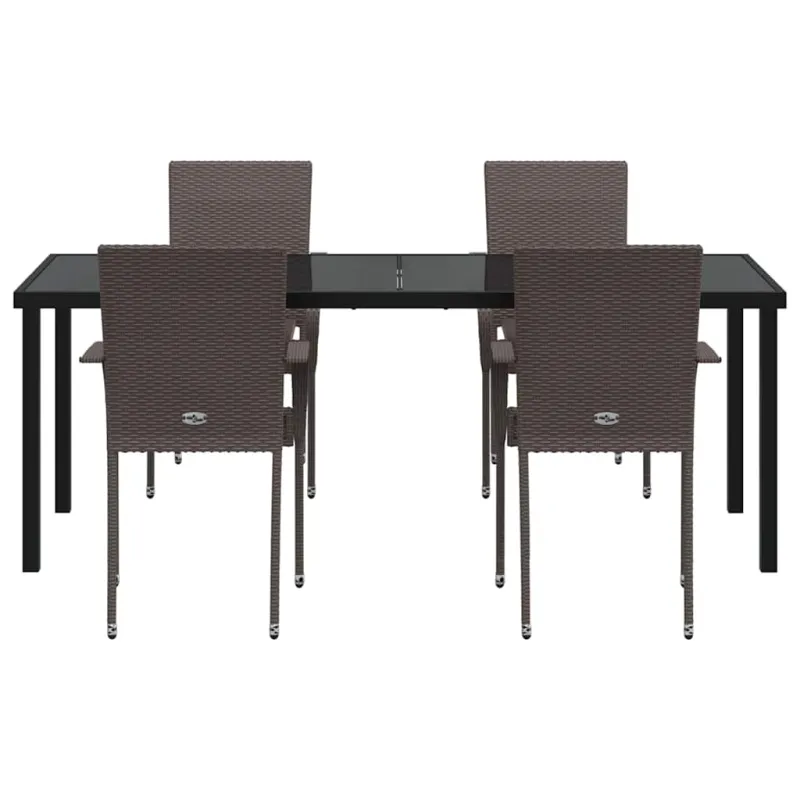 Sodo valgomojo komplektas 5 pcs Ruda