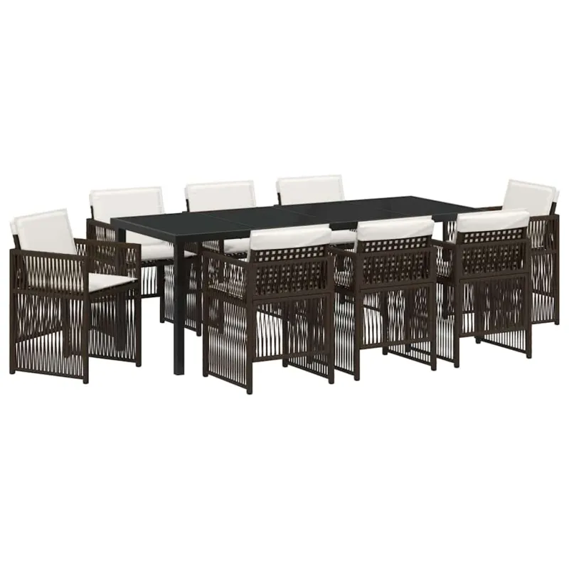Sodo valgomojo komplektas 9 pcs Ruda