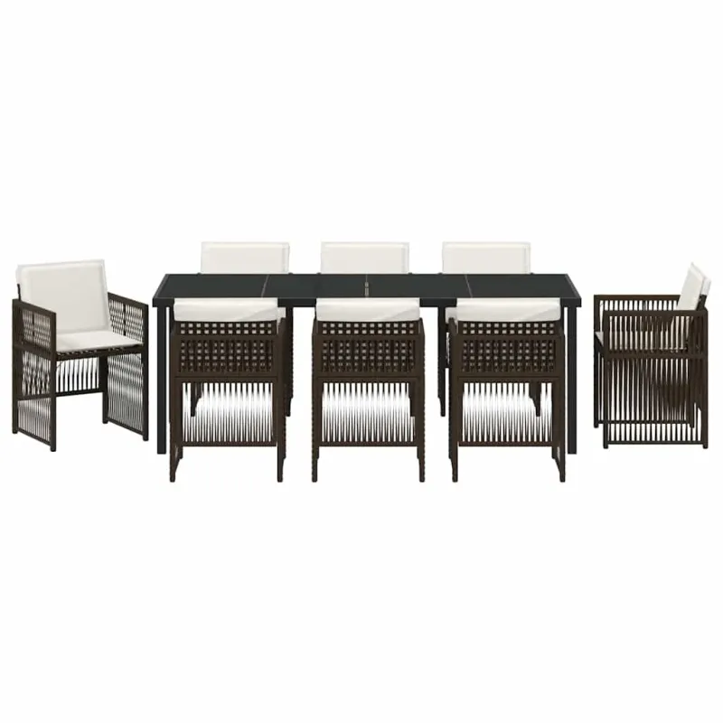 Sodo valgomojo komplektas 9 pcs Ruda