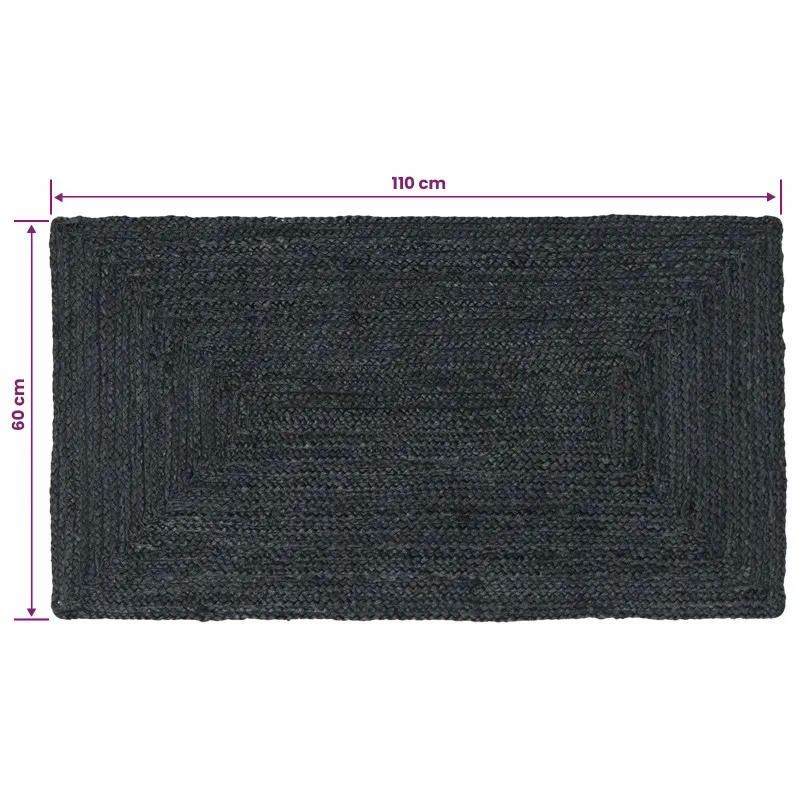 Zoninės kiliminės dangos Tamsiai pilka 60 x 110 cm Džiutas