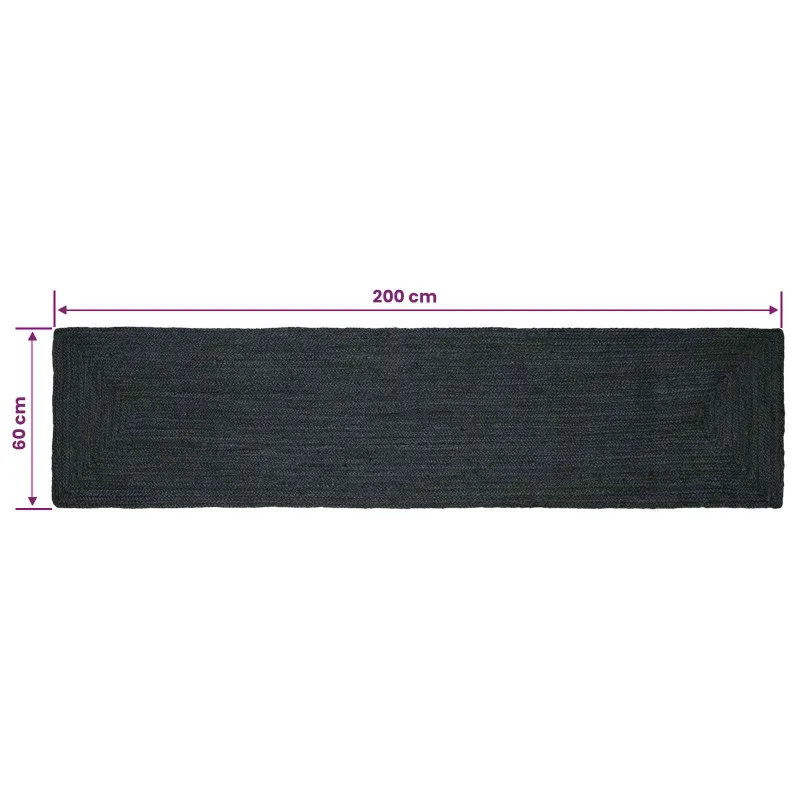 Zoninės kiliminės dangos Tamsiai pilka 60 x 200 cm Džiutas
