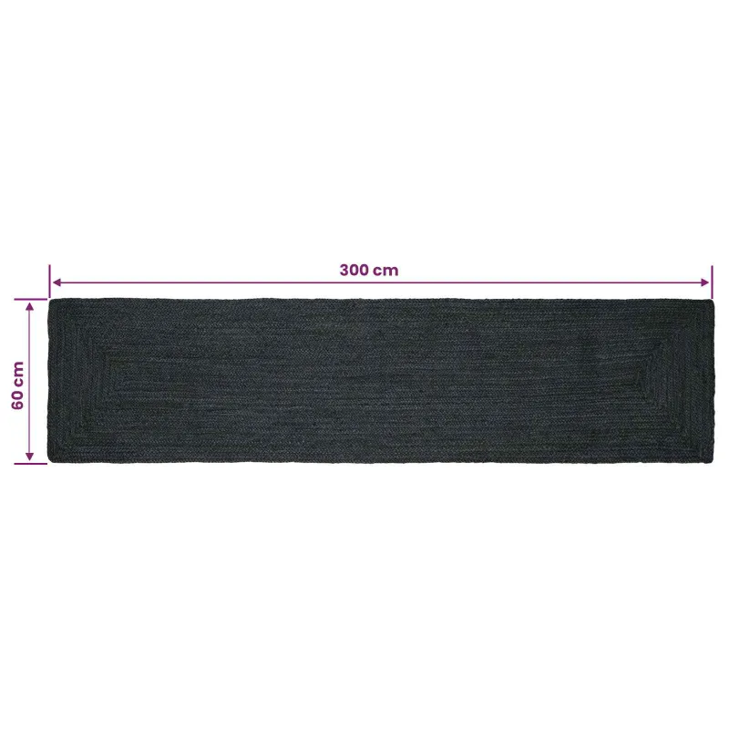 Zoninės kiliminės dangos Tamsiai pilka 60 x 300 cm Džiutas