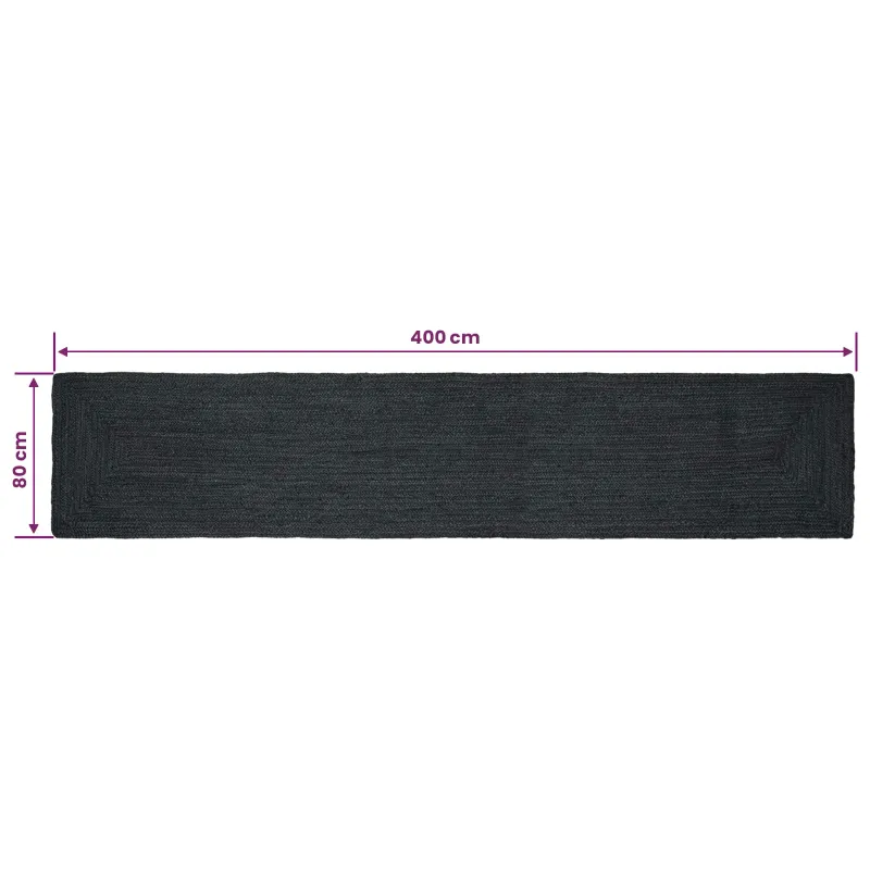 Zoninės kiliminės dangos Tamsiai pilka 80 x 400 cm Džiutas