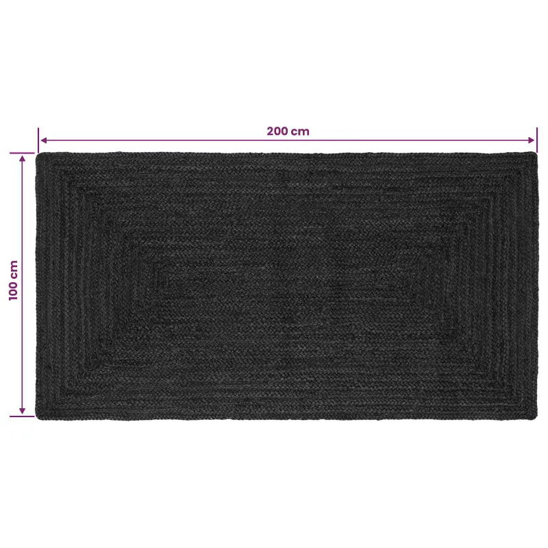 Zoninės kiliminės dangos Tamsiai pilka 100 x 200 cm Džiutas