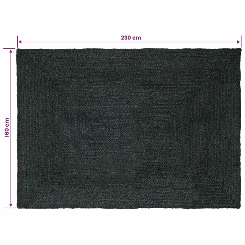 Zoninės kiliminės dangos Tamsiai pilka 160 x 230 cm Džiutas