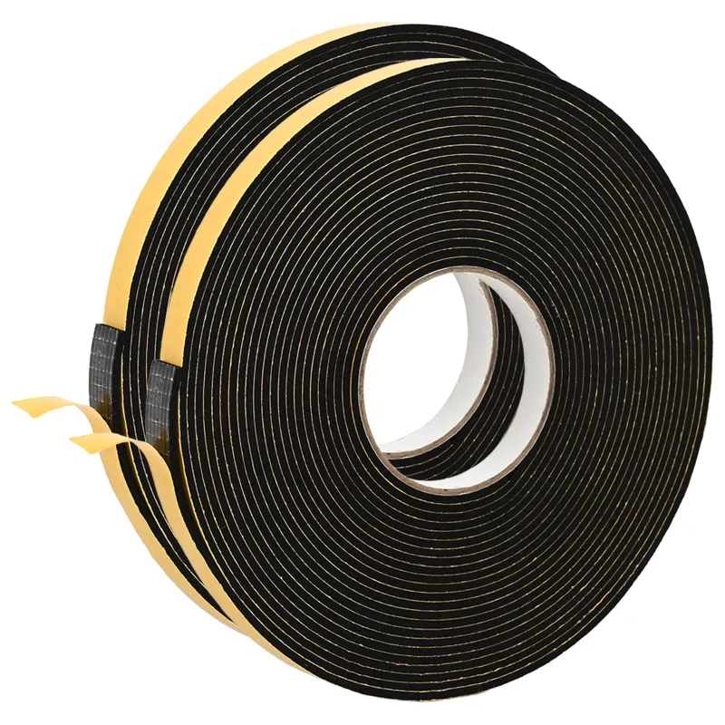 Savigautinė putų juosta 2 pcs Juoda 10mm x 10m CR putplastis