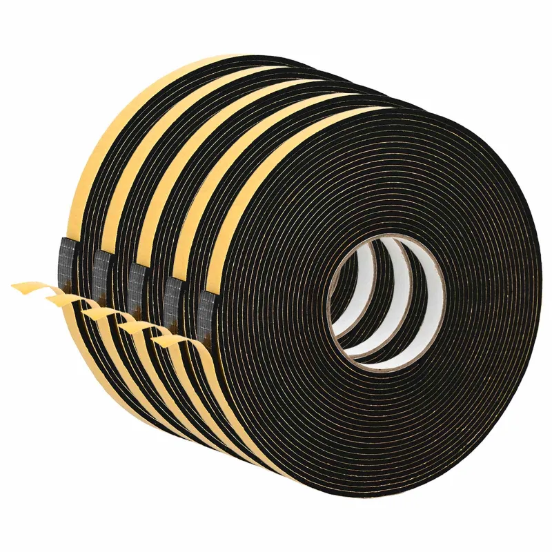 Savigautinė putų juosta 5 pcs Juoda 10mm x 10m CR putplastis