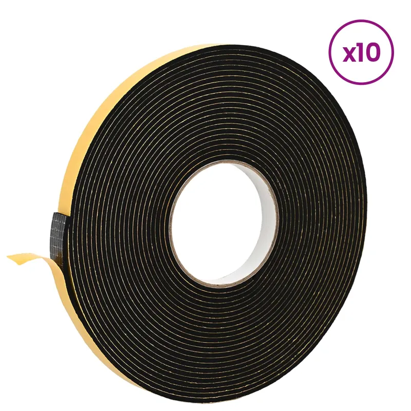 Savigautinė putų juosta 10 pcs Juoda 20mm x 10m CR putplastis
