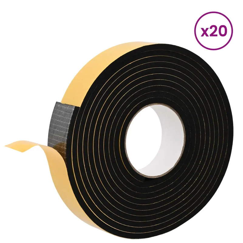 Savigautinė putų juosta 20 pcs Juoda 40mm x 5m CR putplastis
