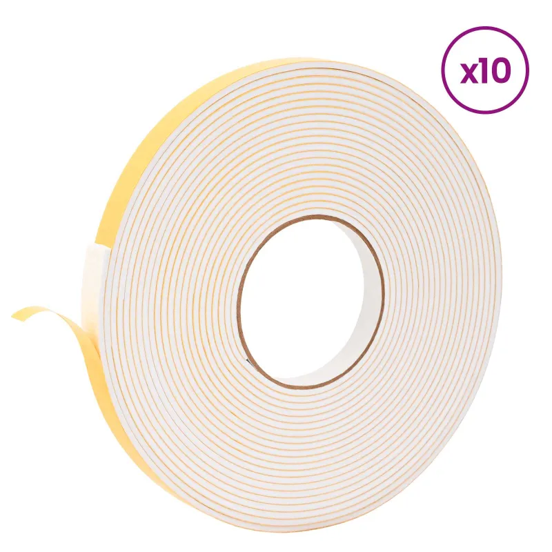 Savigautinė putų juosta 10 pcs Balta 15mm x 10m CR putplastis