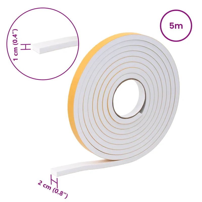 Savigautinė putų juosta 20 pcs Balta 20mm x 5m CR putplastis