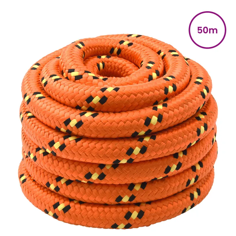 Laivo virvė 50 m 3 Oranžinė PP