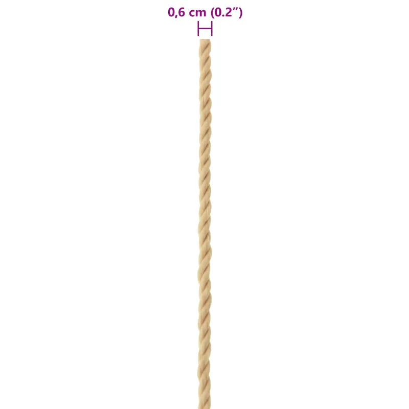 Laivo virvė 25 m 0.6 Natūrali PP