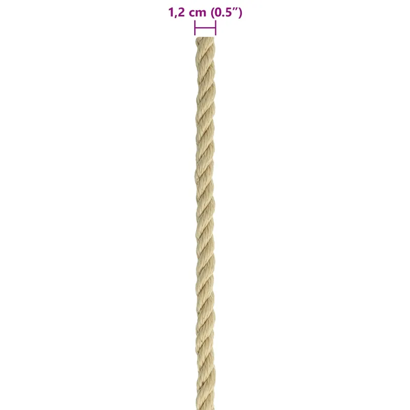 Laivo virvė 25 m 1.2 Natūrali PP