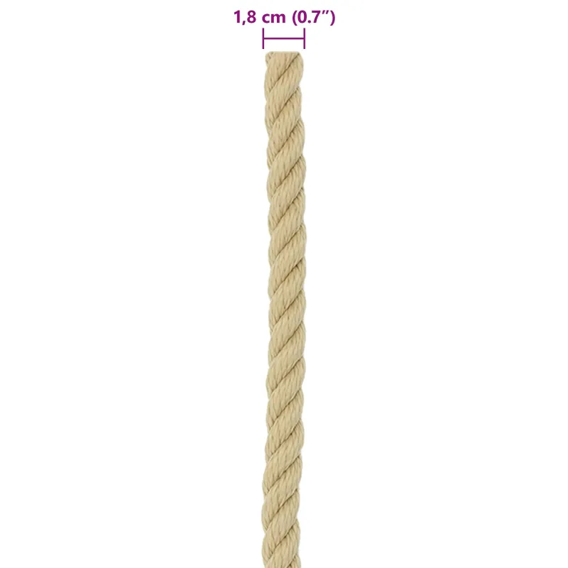 Laivo virvė 25 m 1.8 Natūrali PP