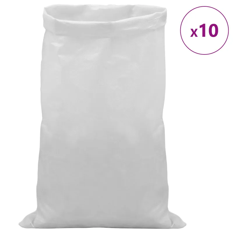 Audiniai maišai 10 pcs Balta 65 x 115 cm PP