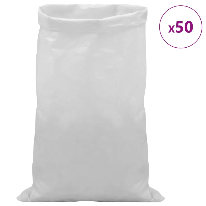 Audiniai maišai 50 pcs Balta 65 x 105 cm PP