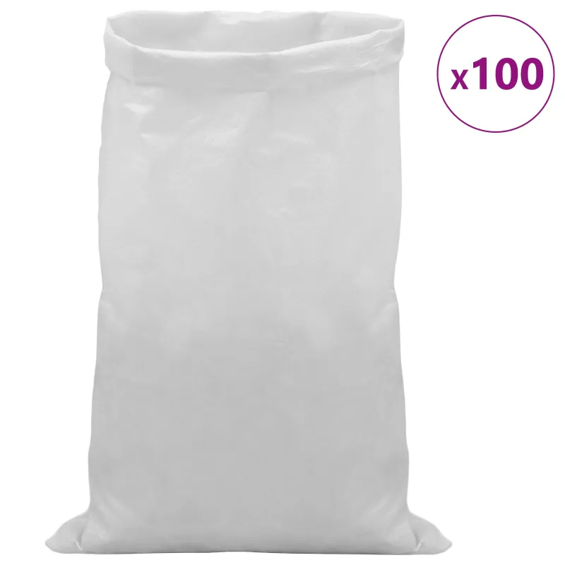 Audiniai maišai 100 pcs Balta 65 x 115 cm PP