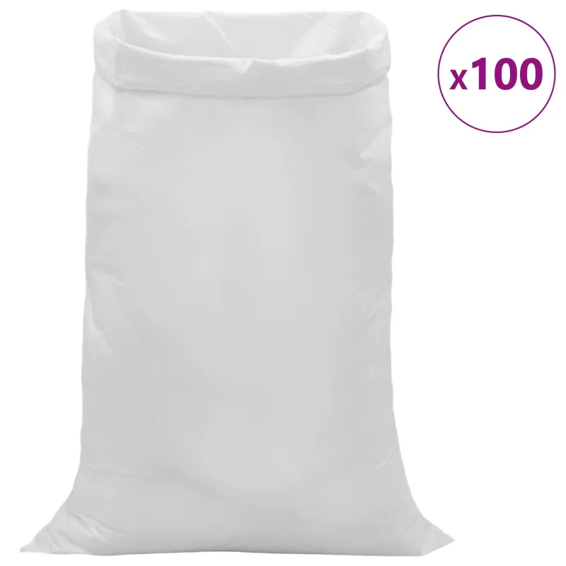 Audiniai maišai 100 pcs Balta 80 x 125 cm PP
