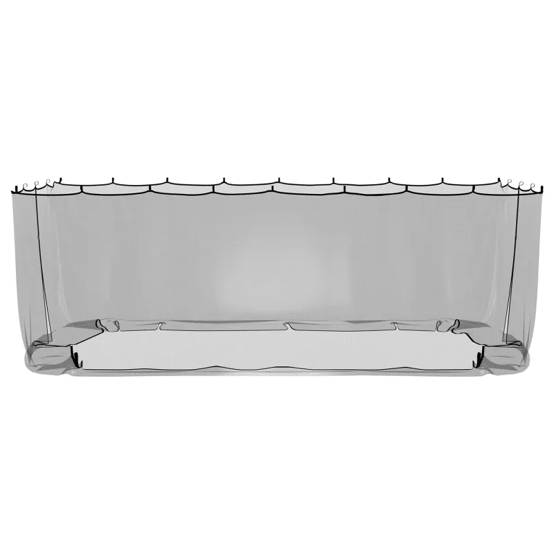 Uodų tinklelį pavėsinei 220 tinklas Juoda 6 x 3 x 2 m