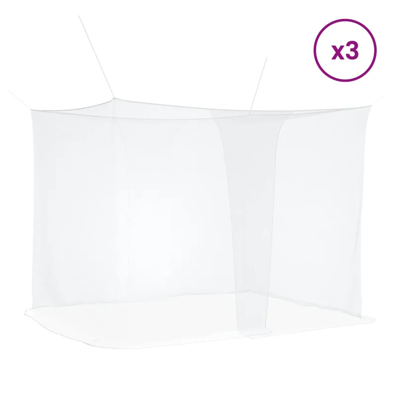 Moskito tinklas lovai 156 akies 3 pcs Balta Poliesteris