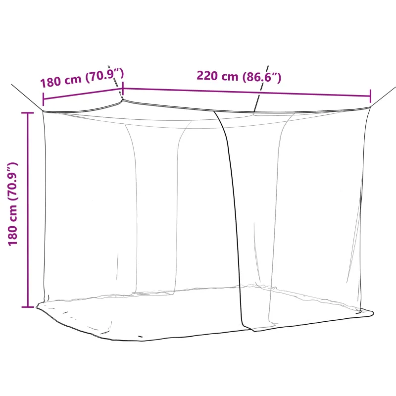 Moskito tinklas lovai 156 akies 3 pcs Balta Poliesteris