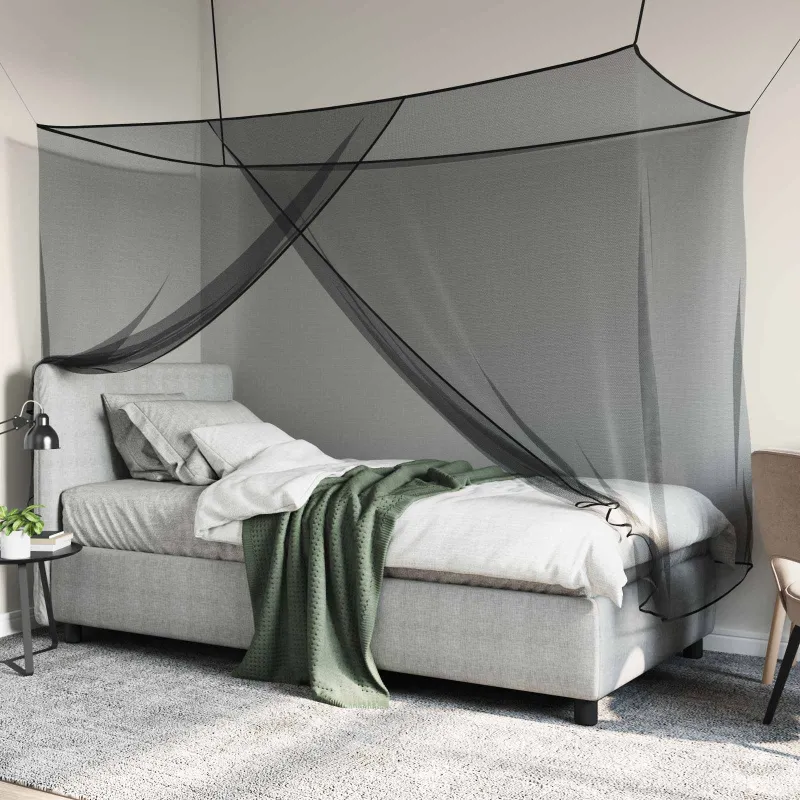 Moskito tinklas lovai 156 akies Juoda 220 x 120 x 150 cm