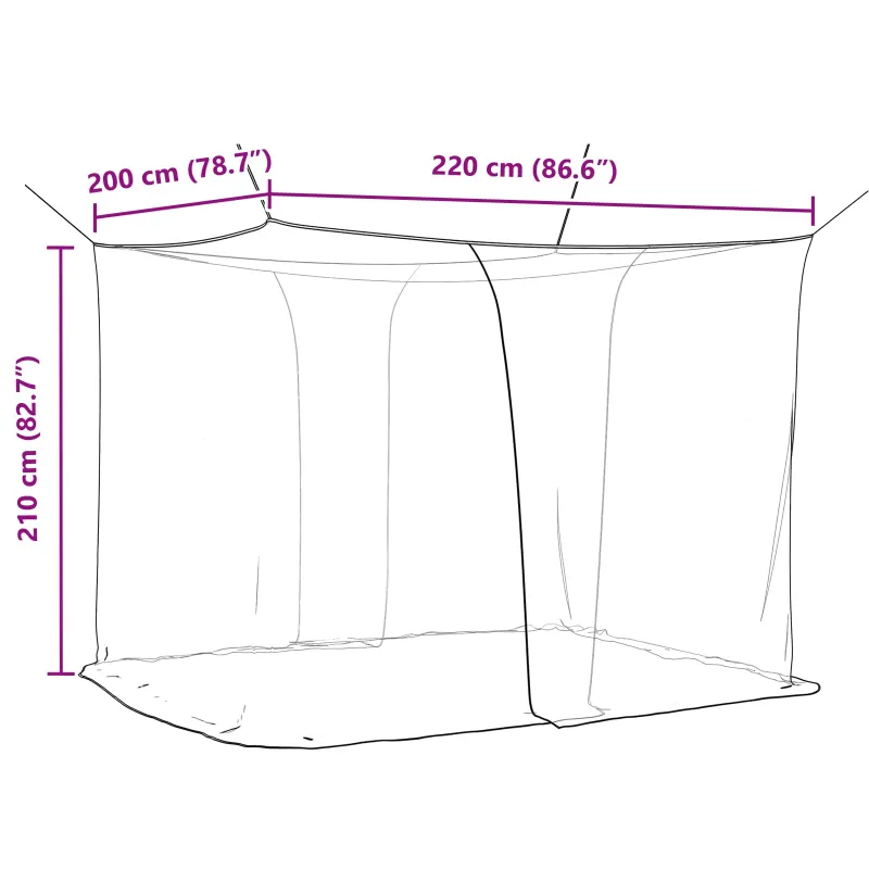 Moskito tinklas lovai 156 akies 3 pcs Juoda Poliesteris