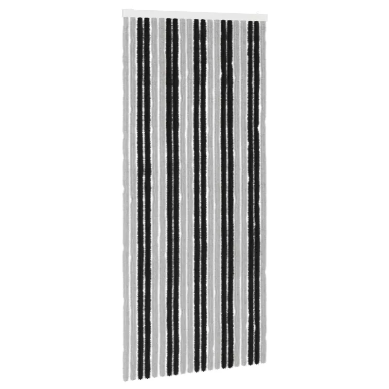 Vabzdžių Užuolaida iš Chenille Pilka ir juoda 90 x 200 cm