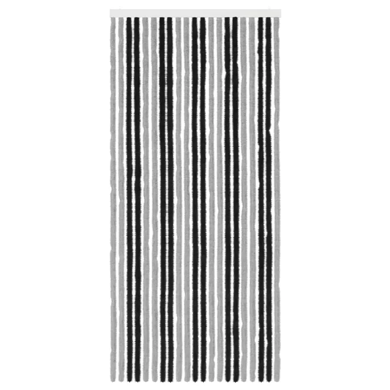 Vabzdžių Užuolaida iš Chenille Pilka ir juoda 90 x 200 cm