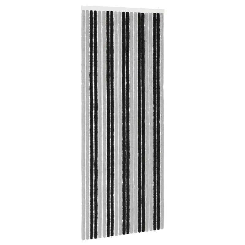 Vabzdžių Užuolaida iš Chenille Pilka ir juoda 90 x 220 cm