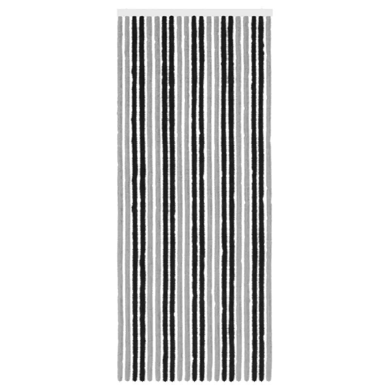 Vabzdžių Užuolaida iš Chenille Pilka ir juoda 90 x 220 cm