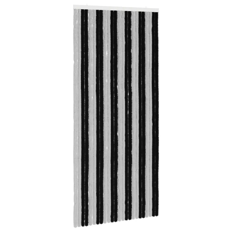 Vabzdžių Užuolaida iš Chenille Pilka ir juoda 100 x 220 cm