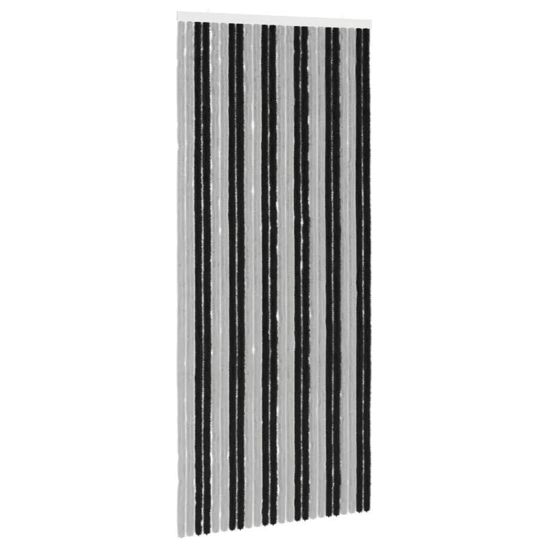 Vabzdžių Užuolaida iš Chenille Pilka ir juoda 100 x 230 cm