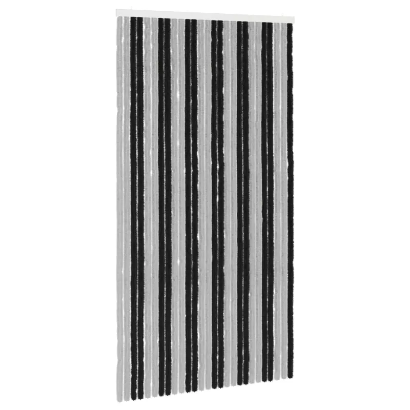 Vabzdžių Užuolaida iš Chenille Pilka ir juoda 118 x 220 cm