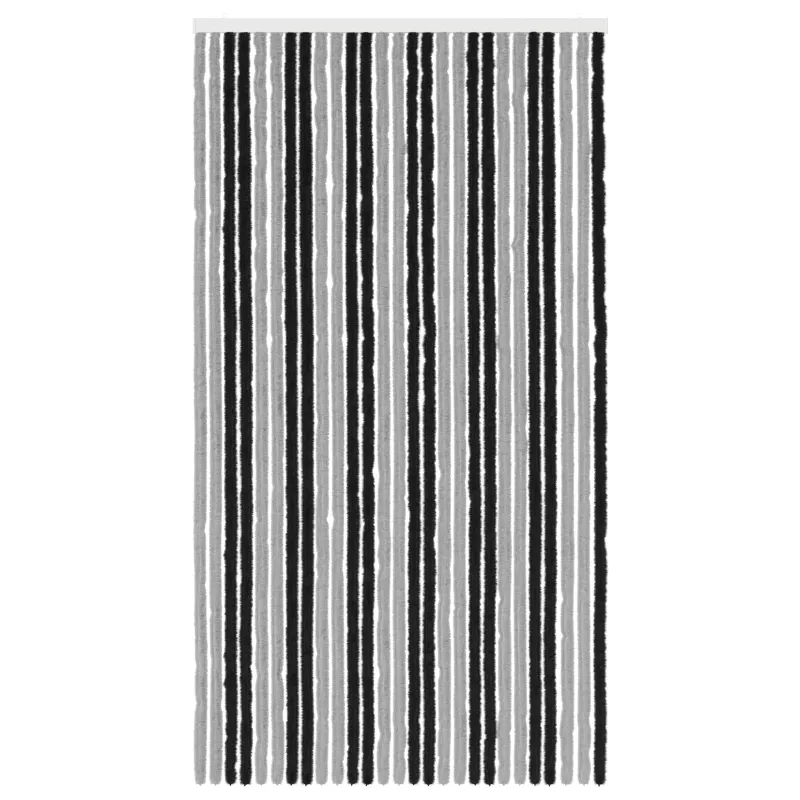 Vabzdžių Užuolaida iš Chenille Pilka ir juoda 118 x 220 cm