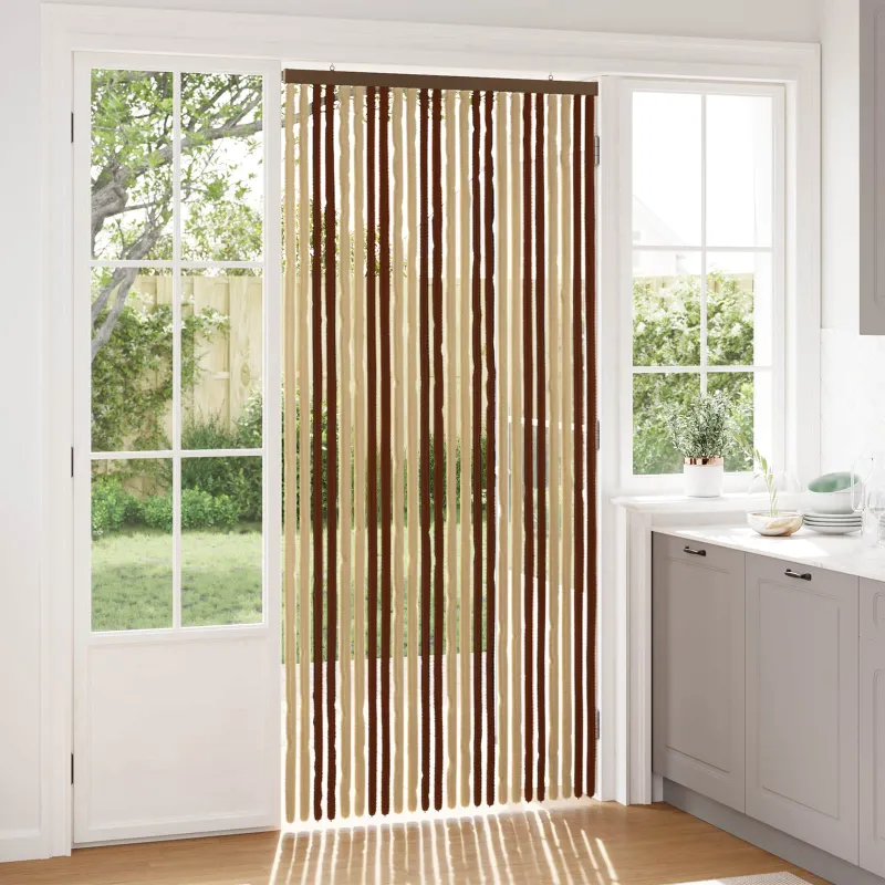 Vabzdžių Užuolaida iš Chenille Ruda ir beigė 100 x 220 cm