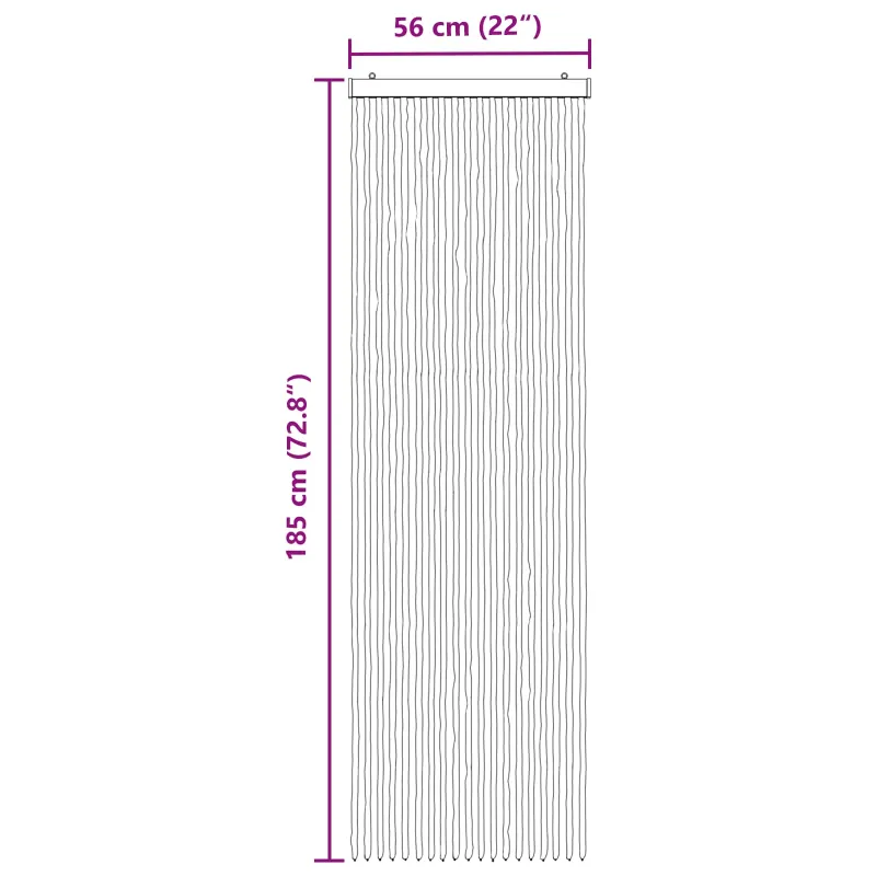 Vabzdžių Užuolaida iš Chenille Pilka ir balta 56 x 185 cm