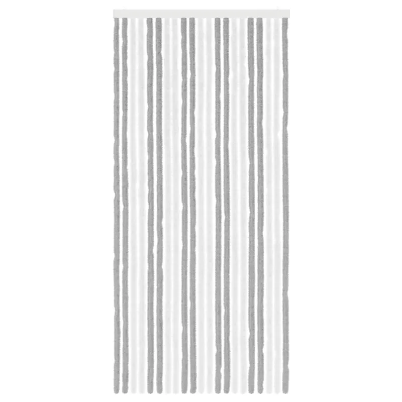 Vabzdžių Užuolaida iš Chenille Pilka ir balta 90 x 200 cm