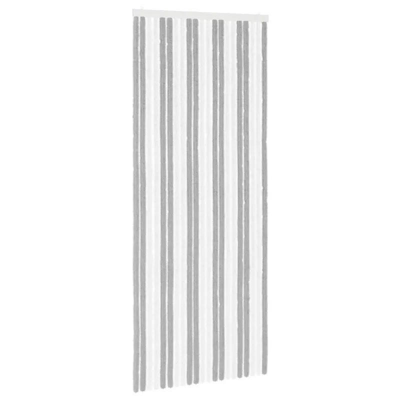 Vabzdžių Užuolaida iš Chenille Pilka ir balta 90 x 220 cm