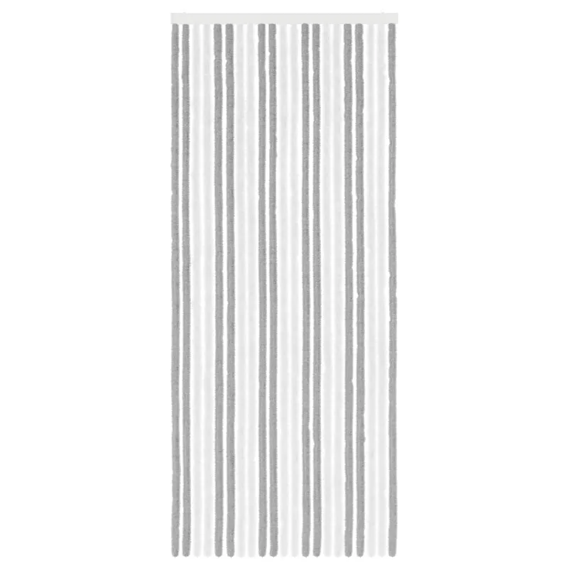 Vabzdžių Užuolaida iš Chenille Pilka ir balta 90 x 220 cm